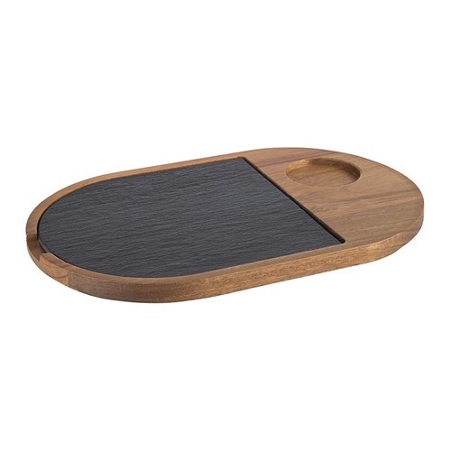 SERVEERPLANK 2-DELIG PLANK + LEISTEEN AFM. 27X17.5X(H)2 CM. 