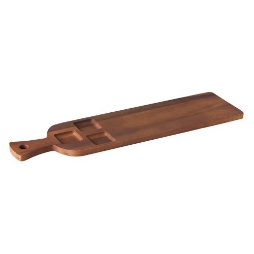 BROODPLANK ANTIPASTI MET HANDVAT AFM. 60x15CM. HG. 1,5CM. ACACIAHOUT